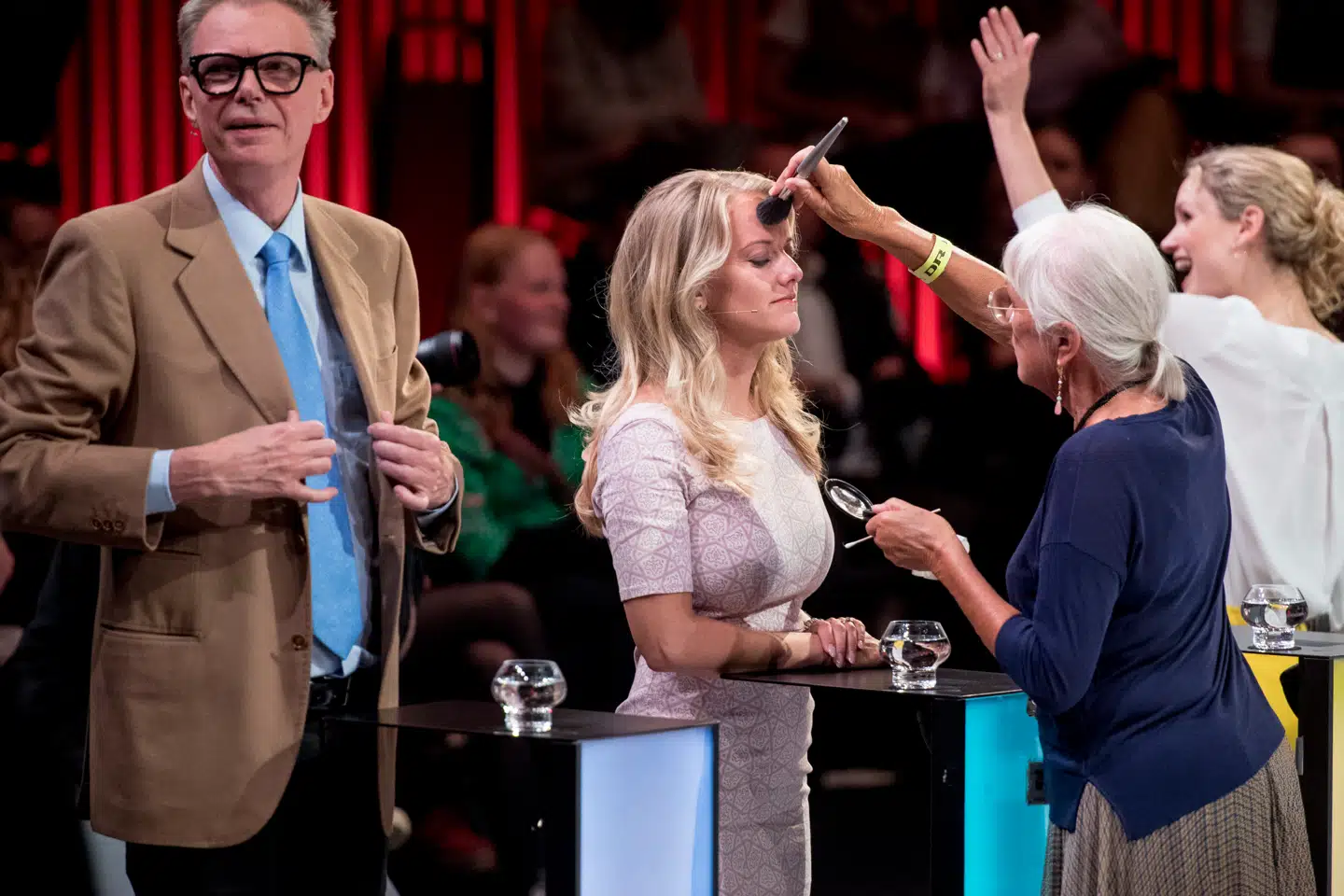 Klaus Riskær Pedersen og Pernille Vermund før partilederrunden Demokratiets Aften hos Danmarks Radio i DR Byen i København, mandag den 3. juni 2019. (Foto: Mads Claus Rasmussen/Ritzau Scanpix)