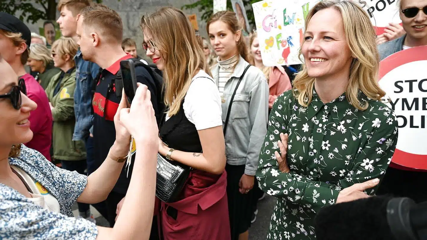 I sidste weekend marcherede tusindvis af mennesker, heriblandt Ida Auken, 2,5 kilometer gennem Københavns gader for at bekæmpe klimaforandringer med politisk handling. (Foto: Philip Davali/Ritzau Scanpix)