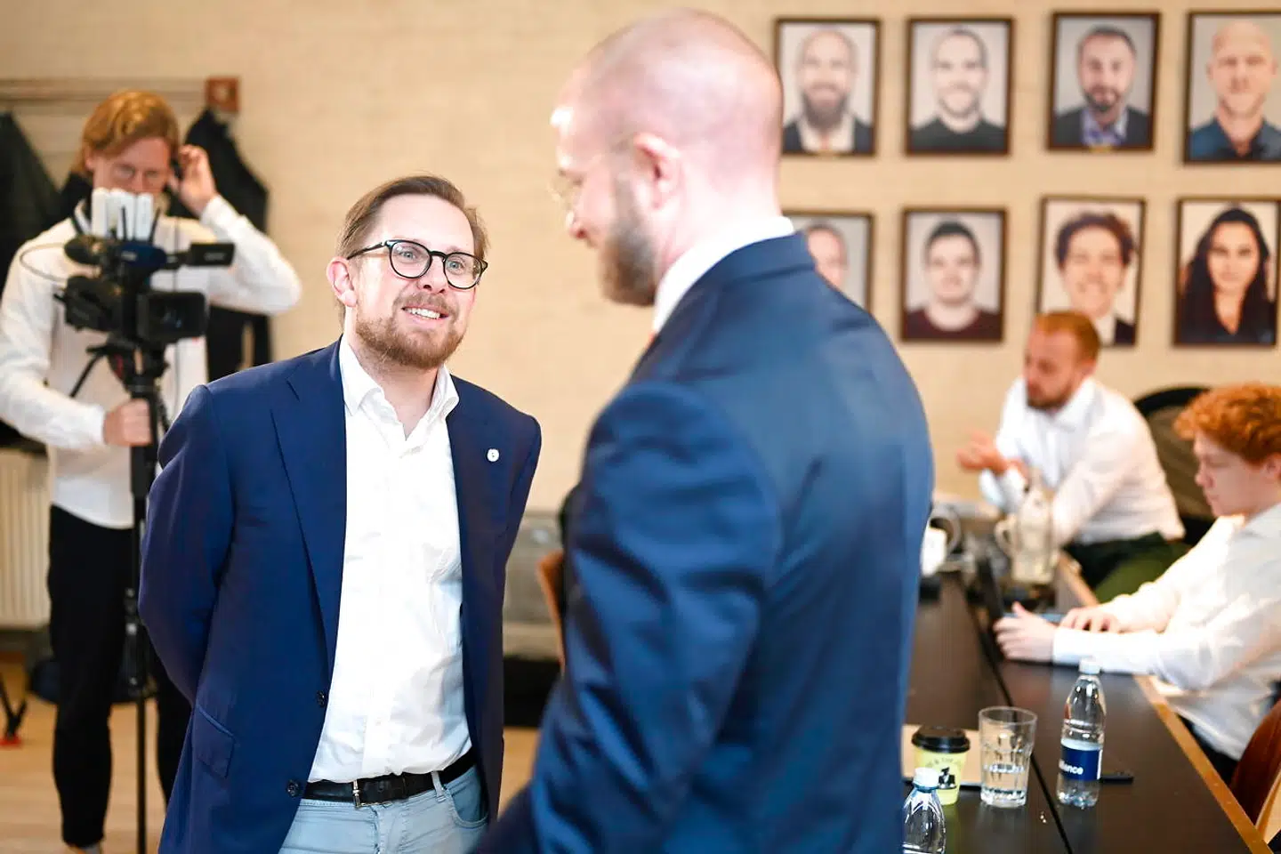 FV19: Partiformand Anders Samuelsen, Simon Emil Ammitzbøll-Bille og Joachim B. Olsen deltager når Liberal Alliance præsenterer iværksætterudspil hos iværksætter Toke Kruse, som ejer Billy og Bilagscan i København, fredag den 31. maj 2019.