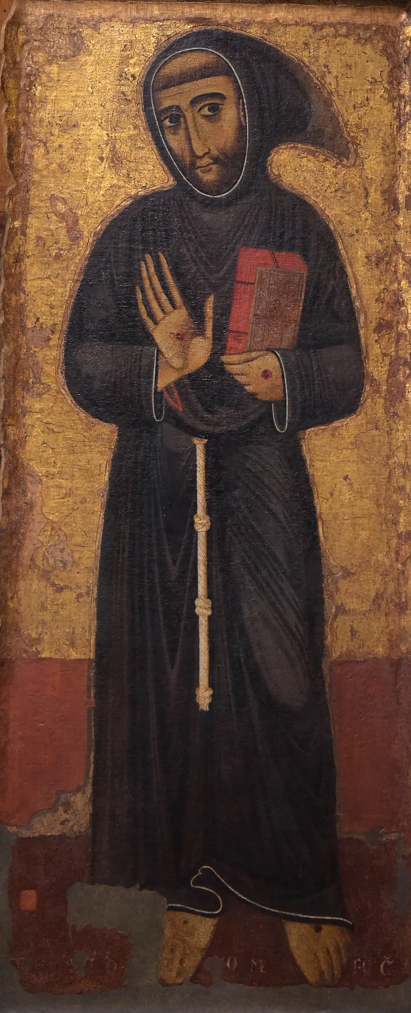 Margaritone d’Arezzo, portræt af Frans af Assisi. Vatikanmuseet. Margaritone d’Arezzomalede flere næsten ens billeder af Frans, sidste halvdel af 1200-tallet.