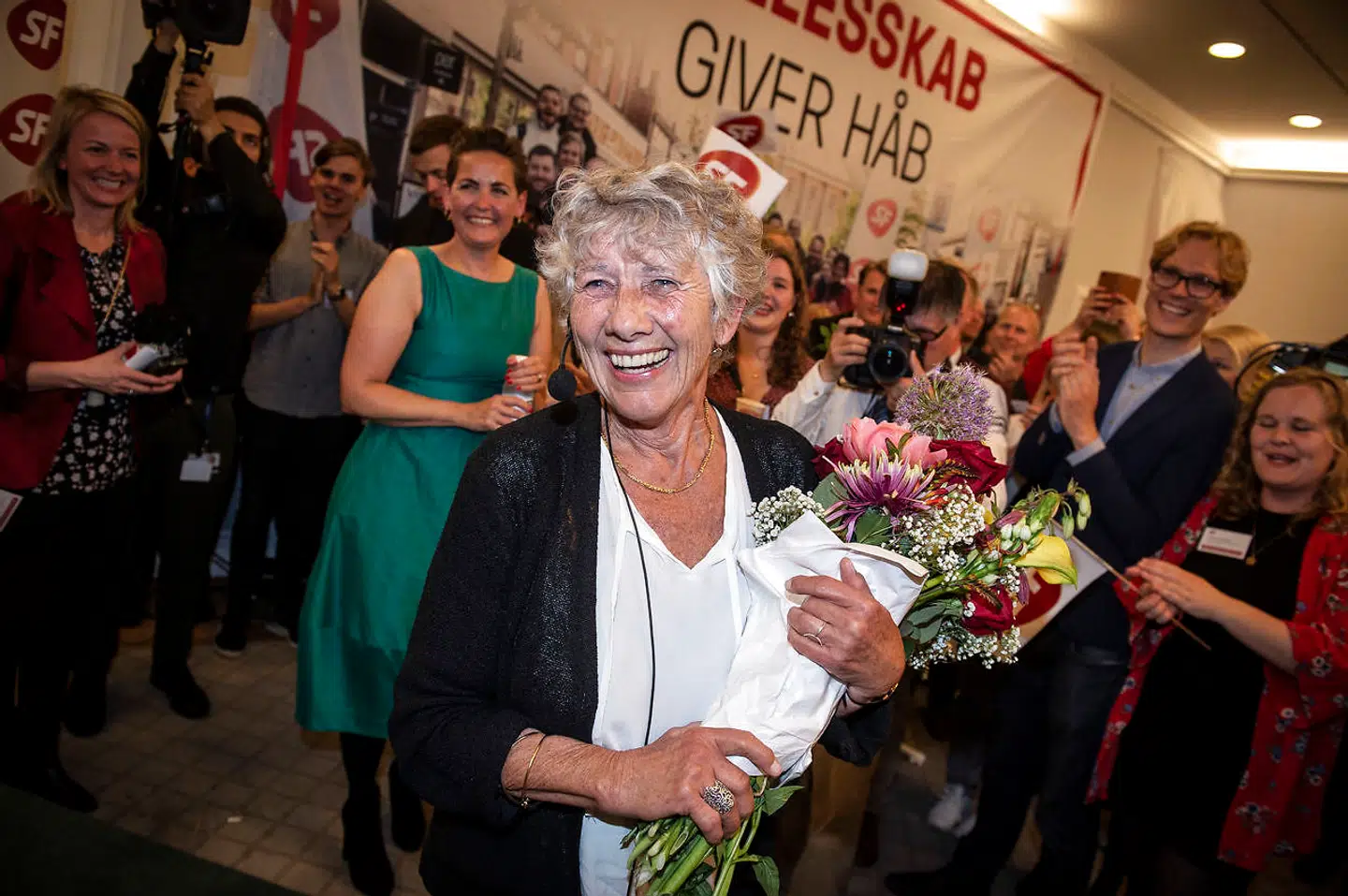 SF, der fordoblede dets mandater fra ét til to, var en af valgaftenens store vindere.