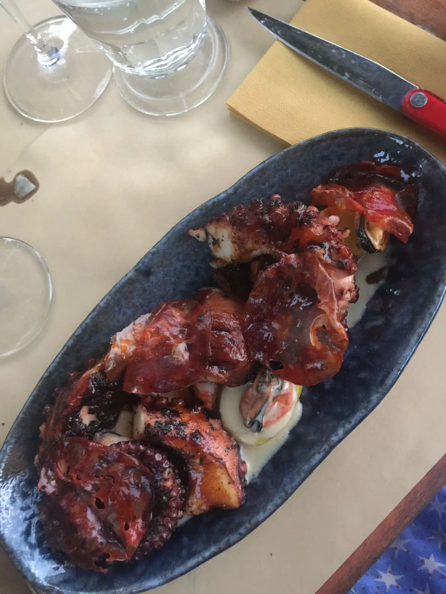 En af hofretterne er blæksprutter.