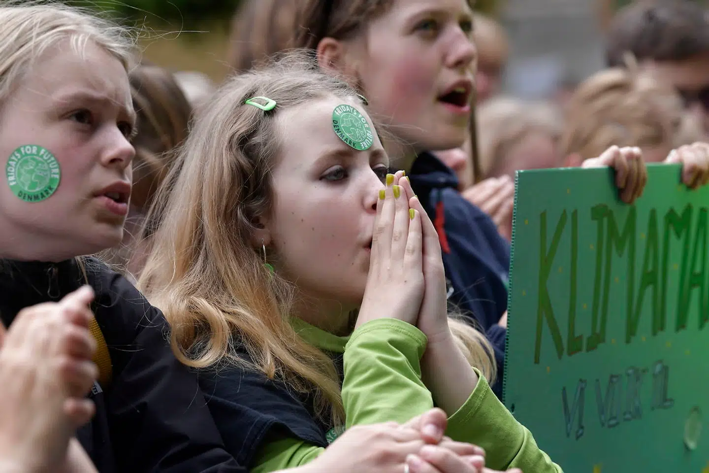 Børnene og de unge fyldte meget til klimamarchen i København.
