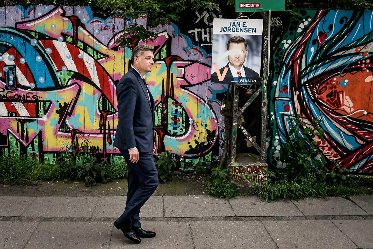 Jan E. Jørgensen fotograferet på Christiania i København. Venstre-politikeren vil have fri hash og aktiv dødshjælp: »Det er det rigtige at gøre.«