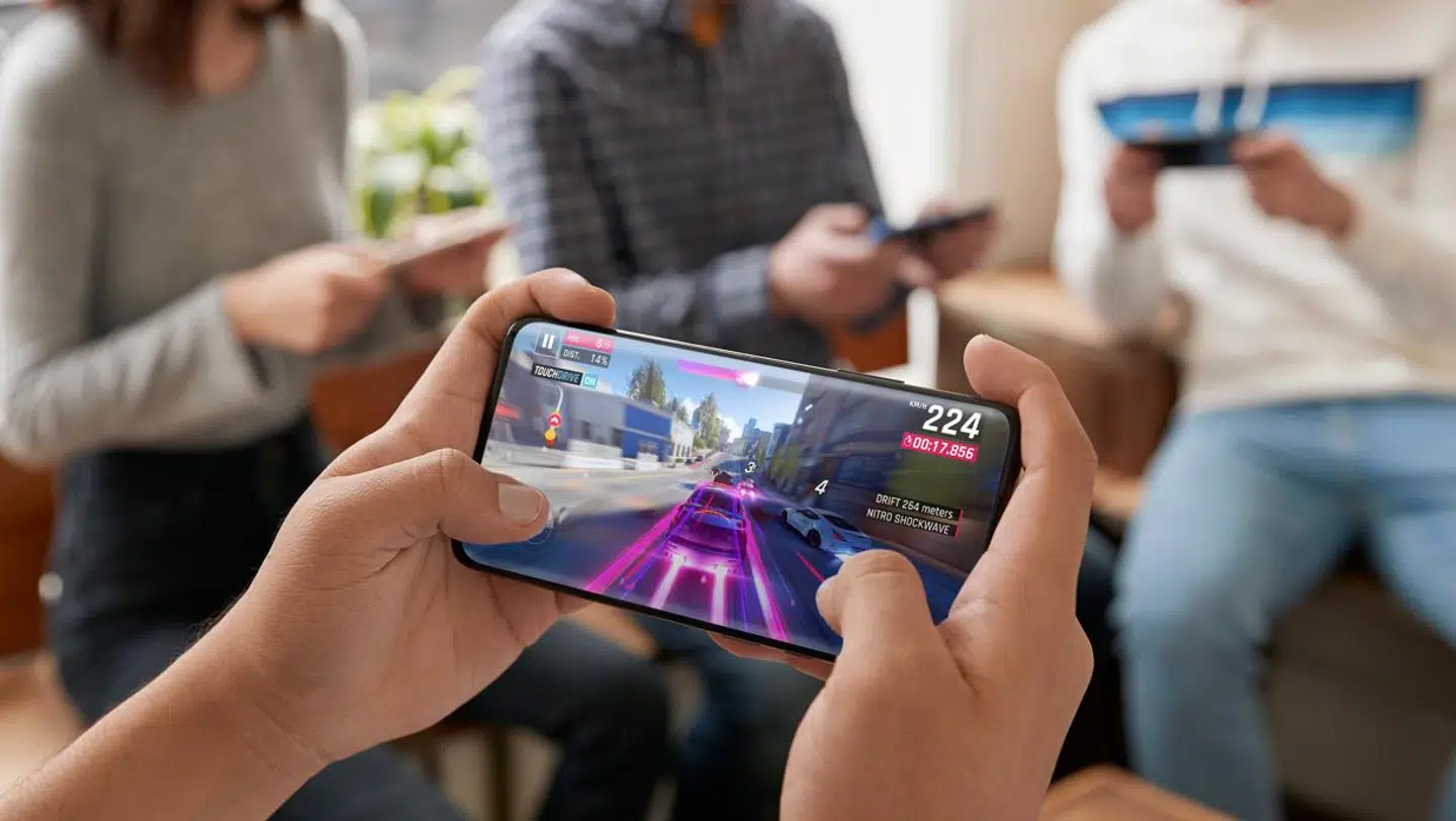 OnePlus 7 Pro har indbygget vandkølingssystem, som skal holde telefonen kold, mens man spiller krævende spil. Foto: OnePlus