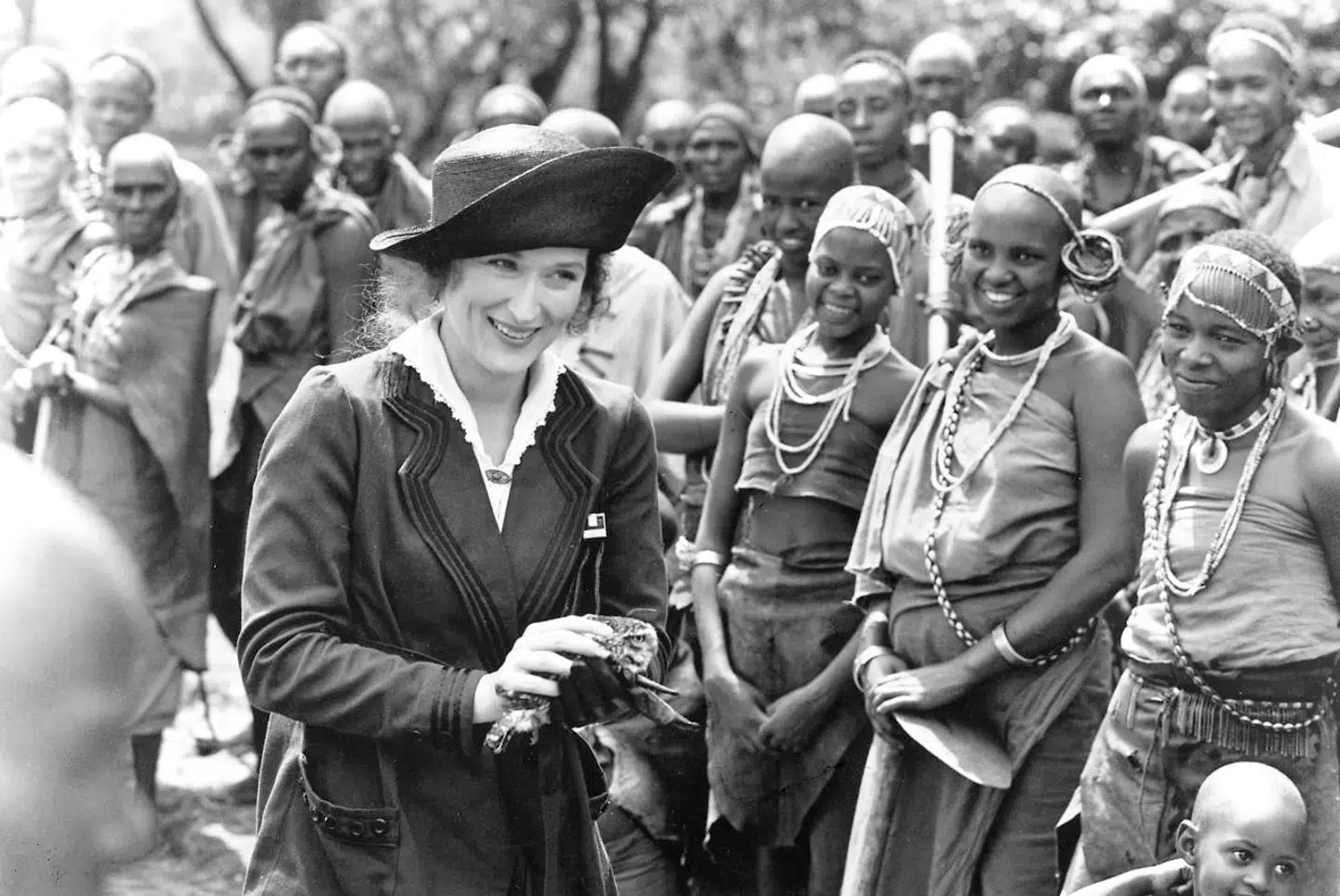 Skuespilleren Meryl Streep som Karen Blixen i filmen »Mit Afrika« (»Out of Africa«) fra 1985.