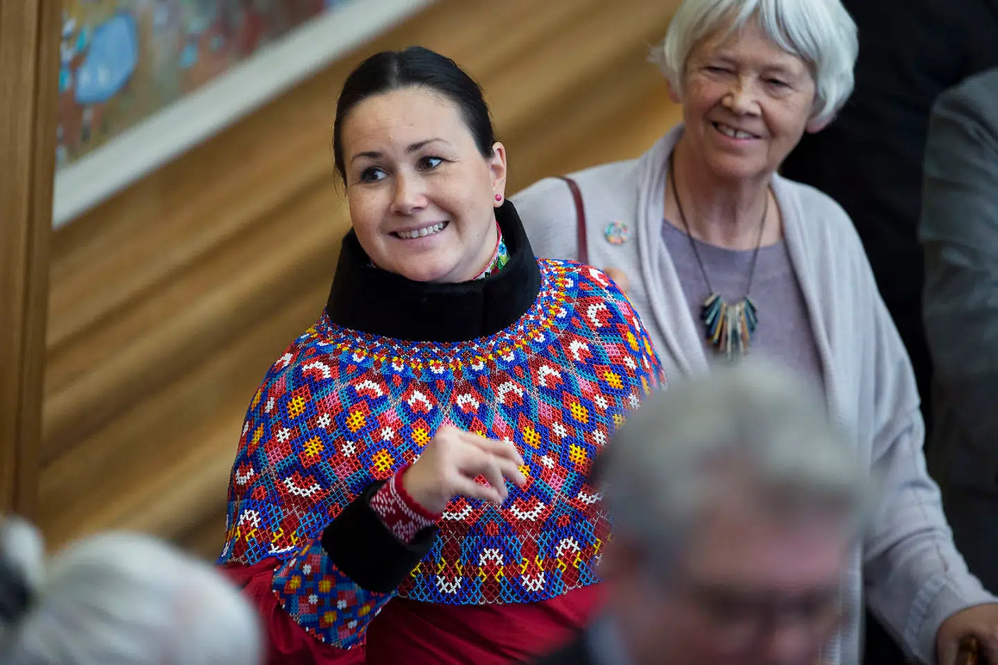 Aaja Chemnitz Larsen (IA) og Ulla Sandbæk (ALT) ved Folketingets åbning på Christiansborg tirsdag den 2. oktober 2018.