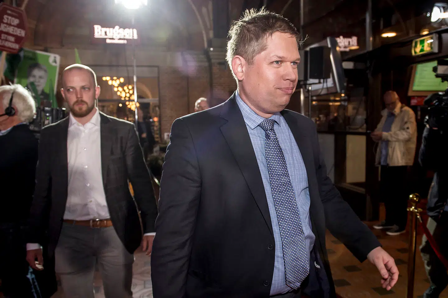 Rasmus Paludan ankommer til partileder debat hos TV2 på Hovedbanegården i København, tirsdag den 7. maj 2019.