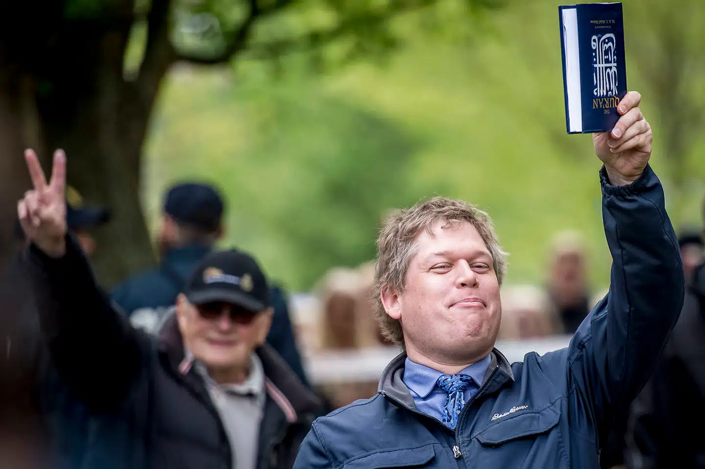Rasmus Paludan demonstrerer i Fælledparken i København, onsdag den 1. maj 2019.. (Foto: Mads Claus Rasmussen/Ritzau Scanpix)