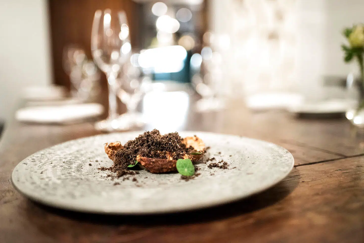 Der er ikke kun fisk på The Pescatarian. Her jordskokker med trøffel.