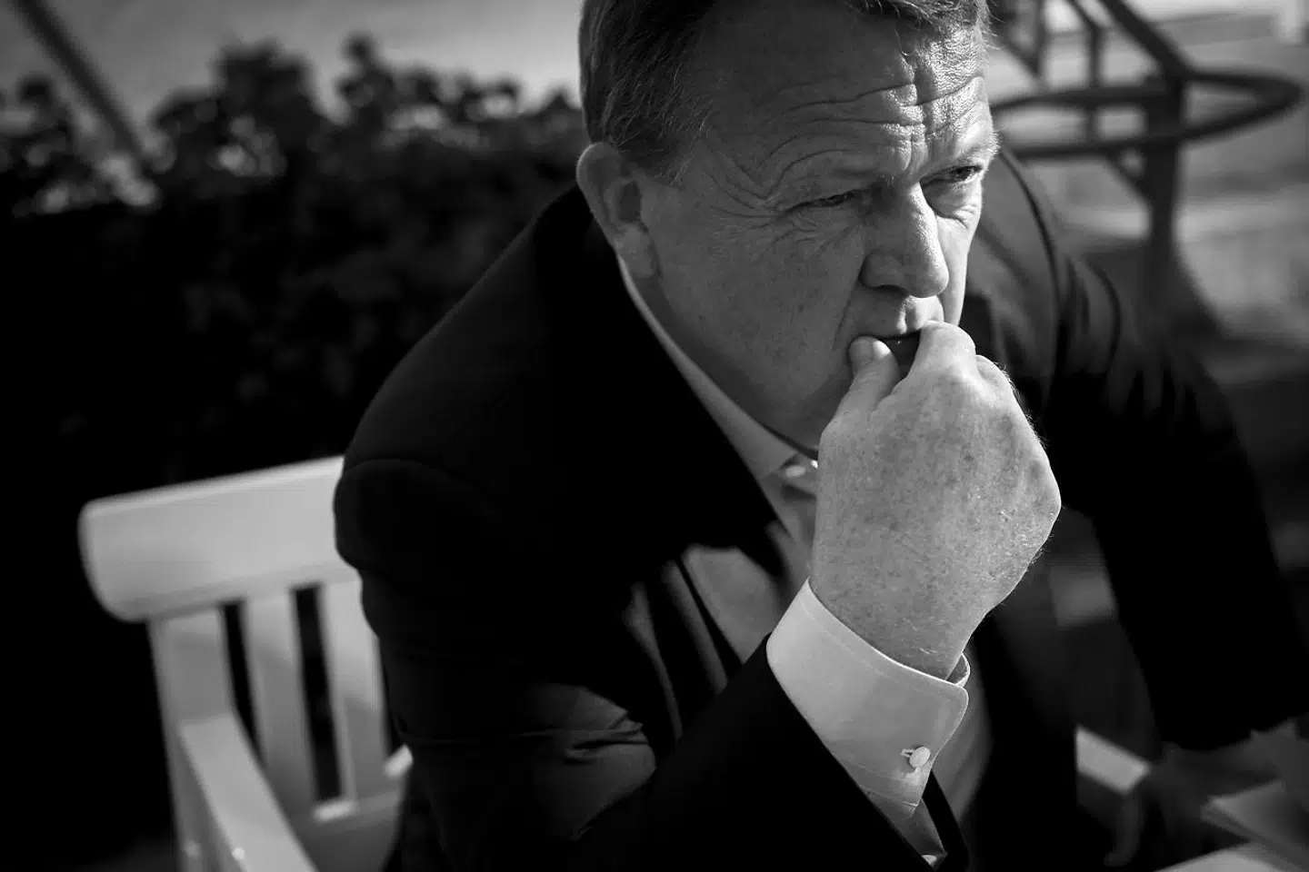 Portræt af Statsminister Lars Løkke Rasmussen. Fotograferet på Marienborg lidt nord for København.