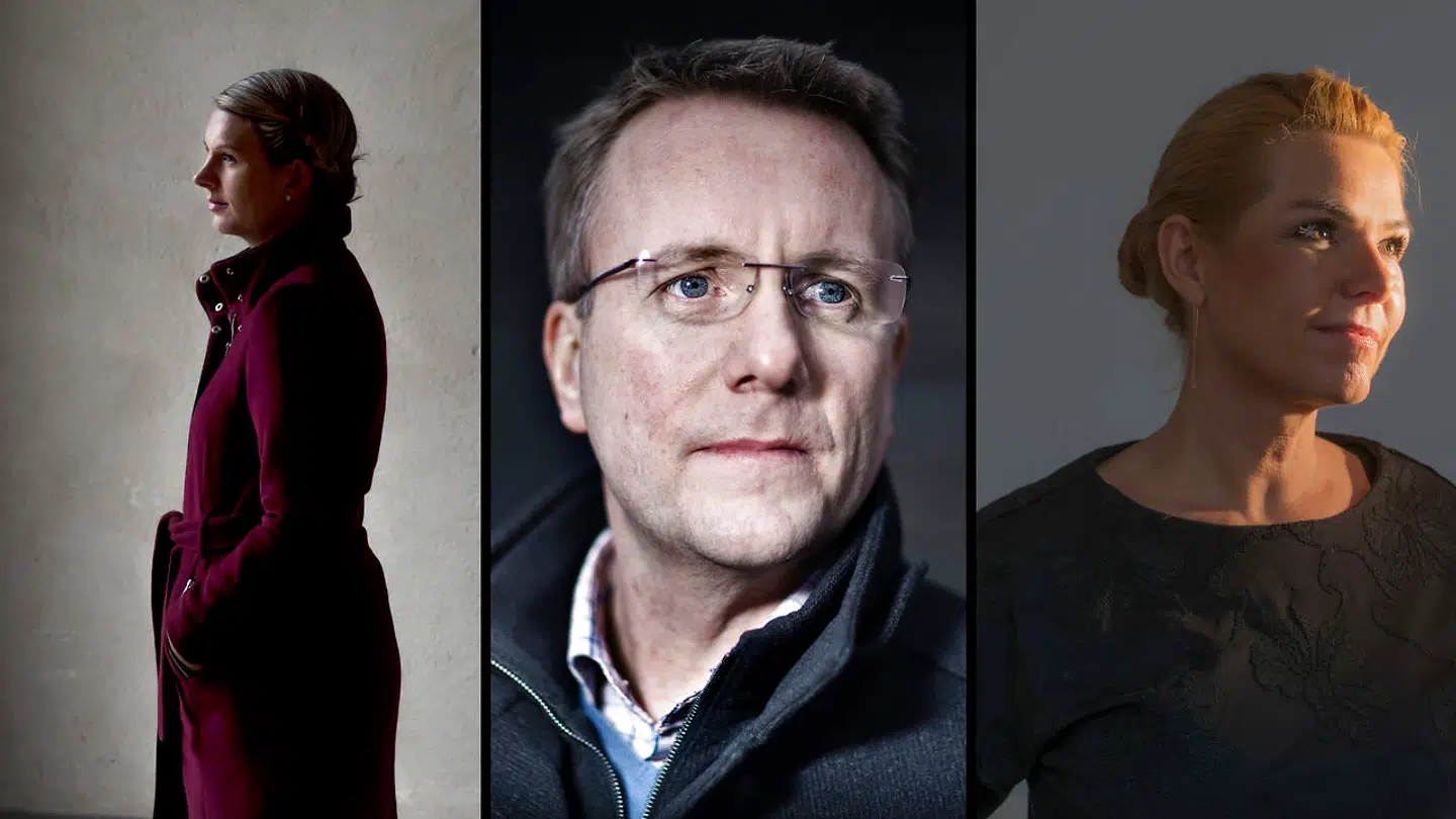 Et politisk flertal ønsker strengere straffe for trusler mod politikere og debatterer. Her ses Mette Abildgaard (K), Morten Bødskov (S) samt udlændingeminister Inger Støjberg (V), der alle har oplevet at modtage trusler.