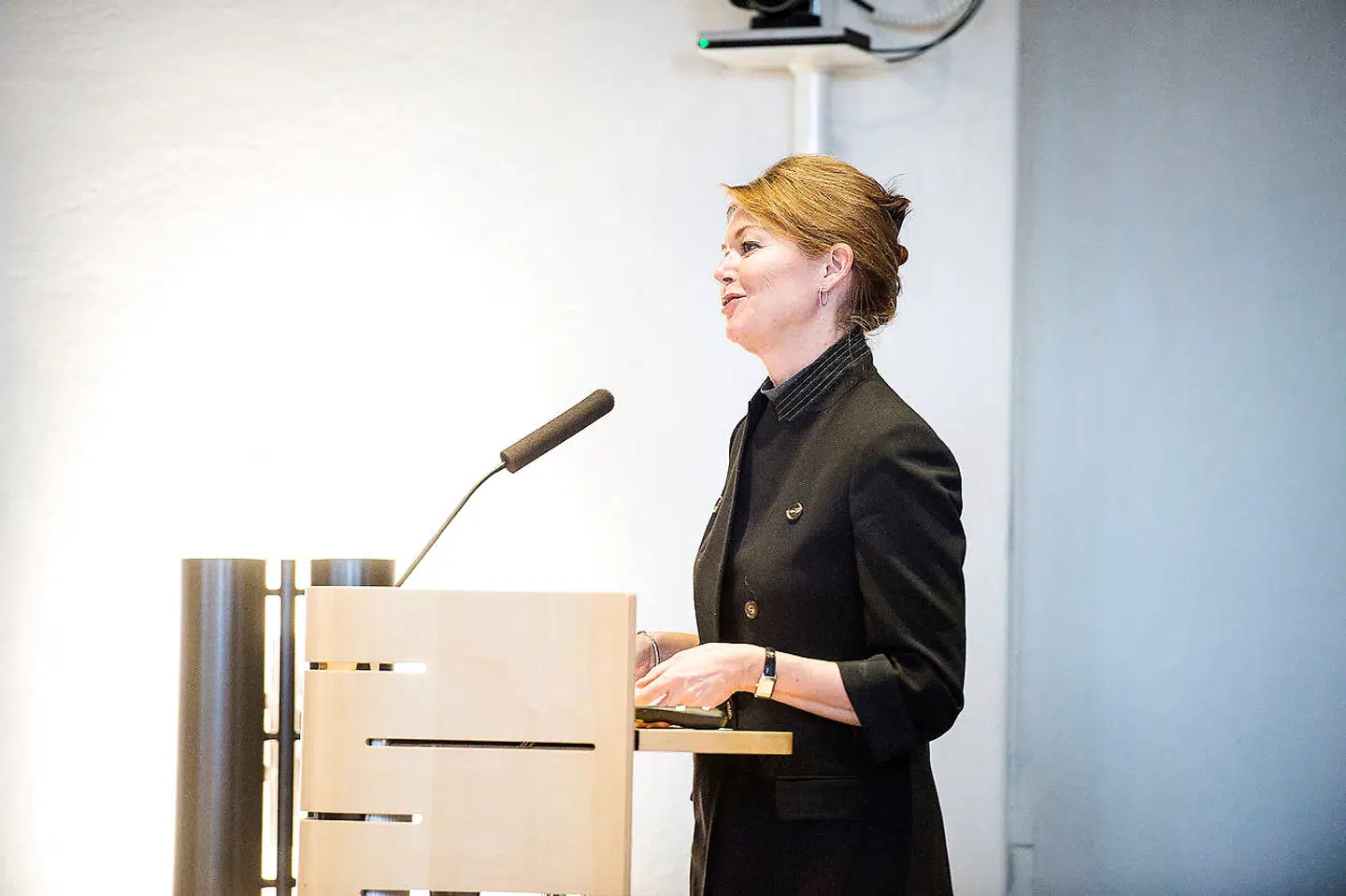 Lise Kingo blev kaldt »Mother Theresa« og »ypperstepræstinden« af sine meddirektionskolleger i Novo Nordisk. Her taler hun som administrerende direktør for FNs Global Compact ved en konference i december 2017.