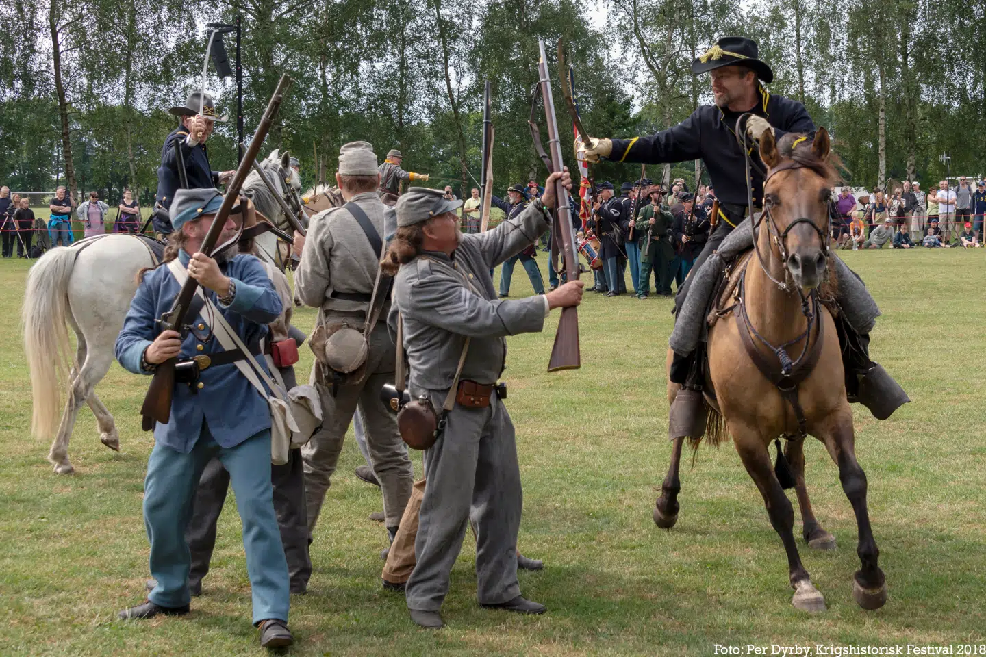 En scene fra den amerikanske borgerkrig fra sidste års krigshistoriske festival.
