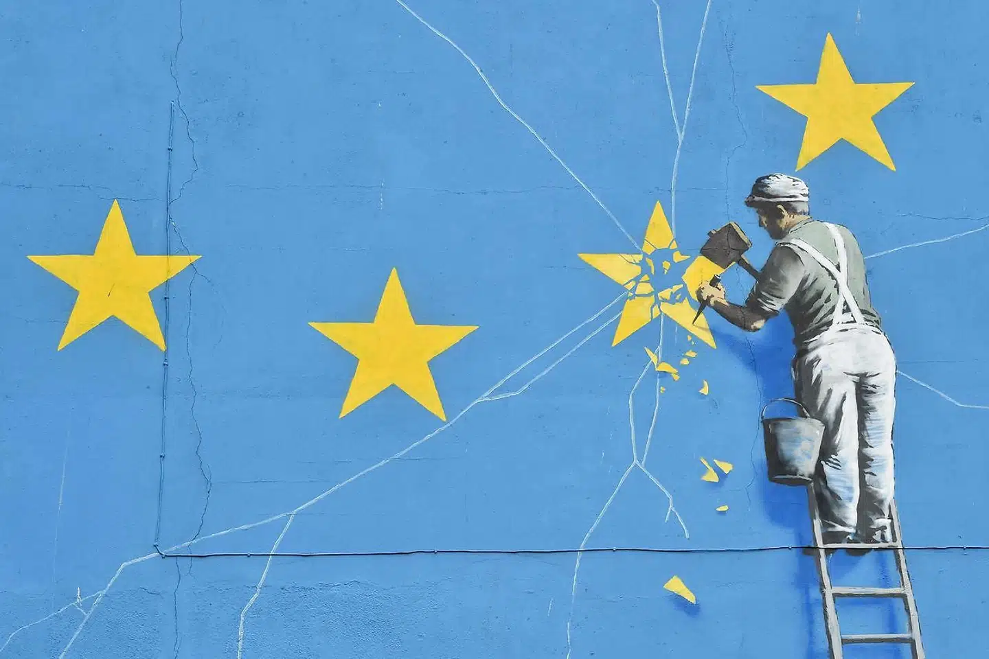 Vægmaleri i Dover af den britiske kunstner, Banksy.