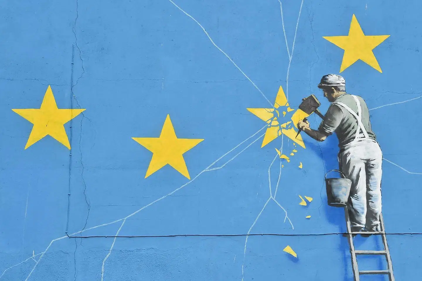 Vægmaleri i Dover af den britiske kunstner, Banksy.