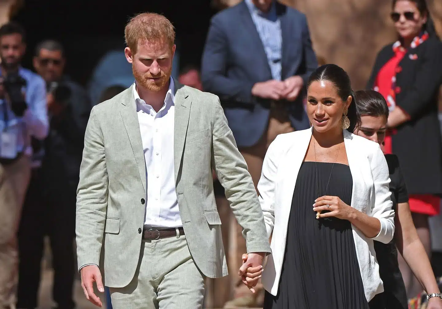 Harry og Meghan under deres nylige besøg i Marokko 25. februar 2019.