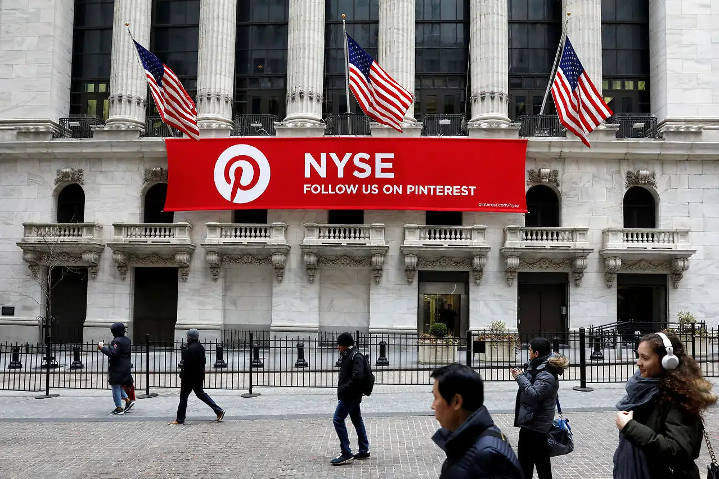 Børsen i New York, NYSE, gjorde klar til Pinterests børsdebut med et kæmpebanner. Selskabet er blandt en stribe »unicorns« – startup-selskaber, der er vurderet til over en milliard dollar – der i år går på børsen.