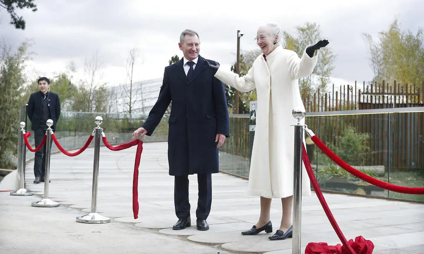 Dronning Margrethe åbnede officielt pandaanlægget i Zoologisk Have i København onsdag aften.