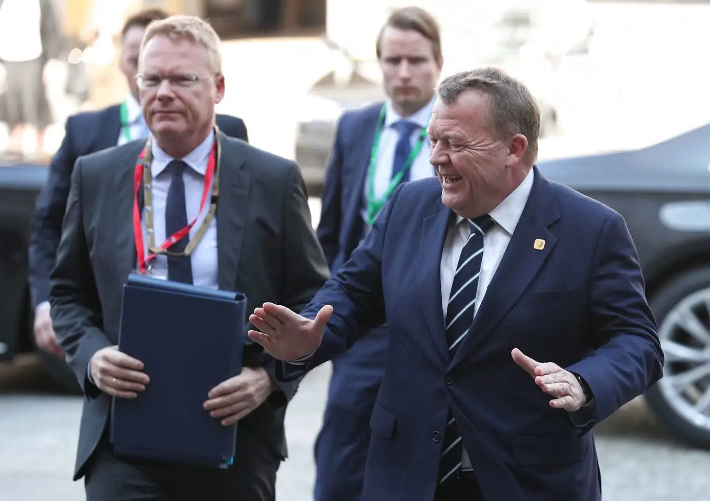 Statsministeren ved sin ankomst til aftenens EU-topmøde om Brexit.