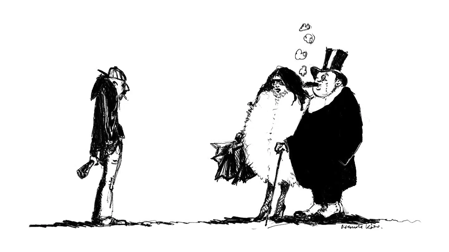 Danmark regnes for et af de mest lige lande i verden, men uligheden er steget stødt de seneste årtier. Læs her og forstå hvorfor. Illustration: Henrik Kiær