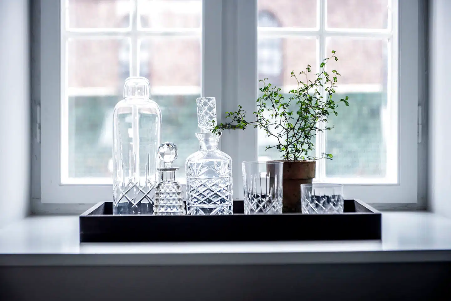 En laissez-faire samling af krystal.