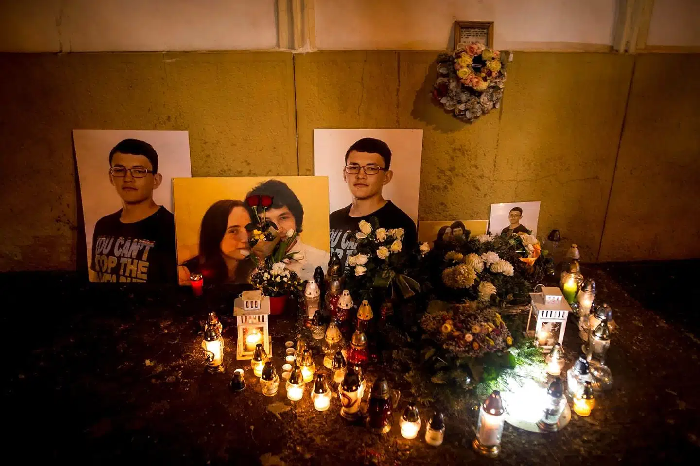 Ján Kuciak og hans forlovede Martina Kušnírová mindes.