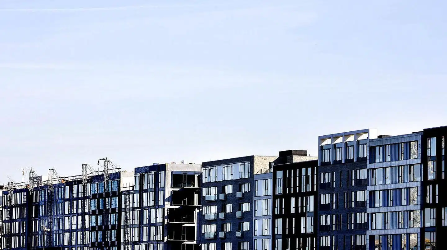 Flere steder i København er der nybyggerier. Sydhavnen, som ses på billedet, er et af dem.