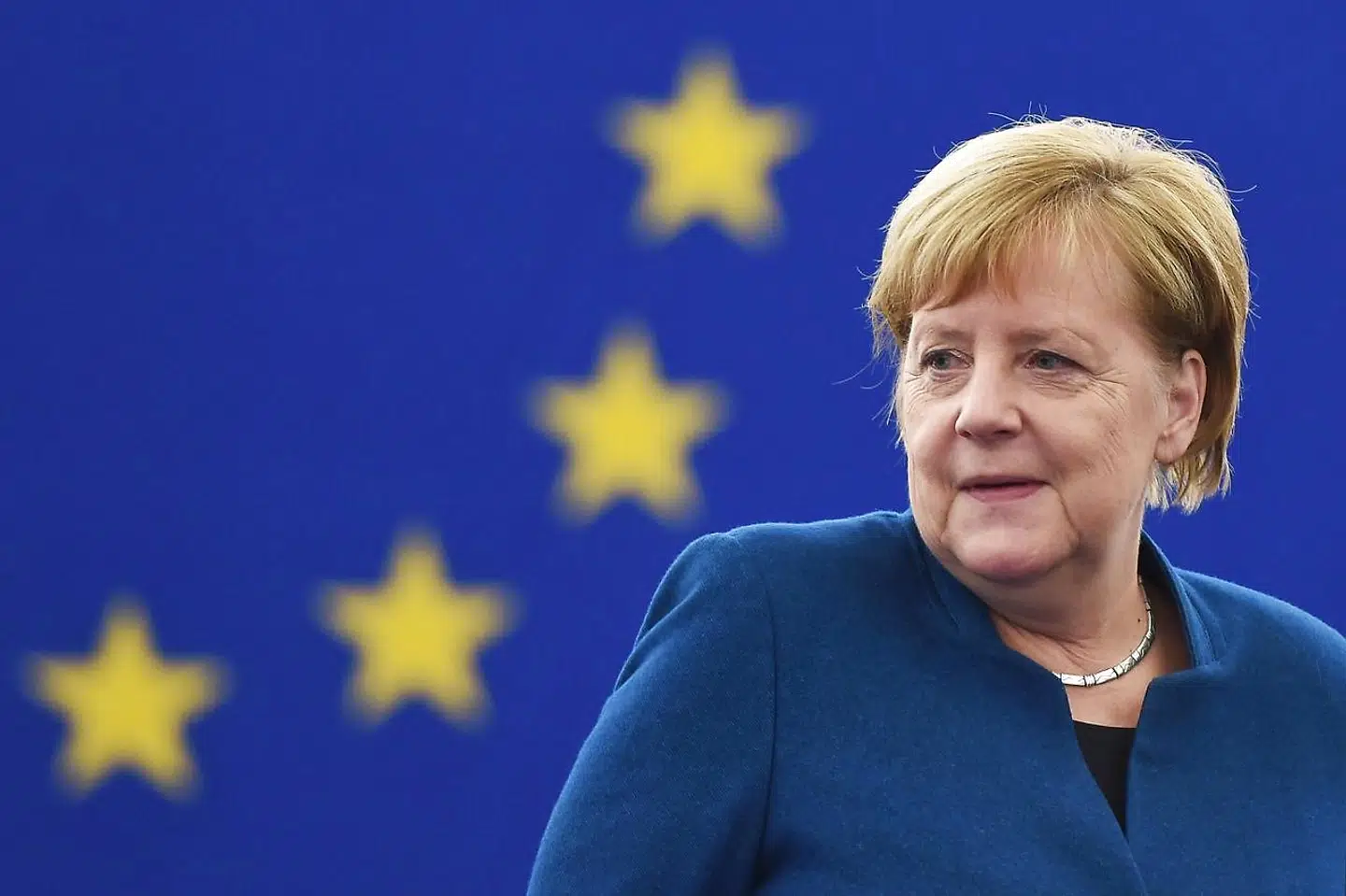 Merkel i Strasbourg i november.