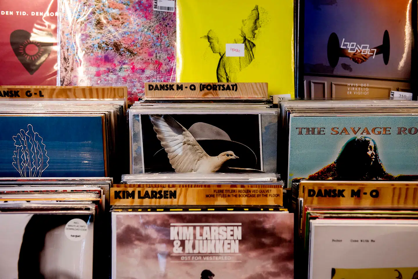 Salget af vinyl har for første år overgået salget af CDer. Her fra Beat på Enghave Plads.