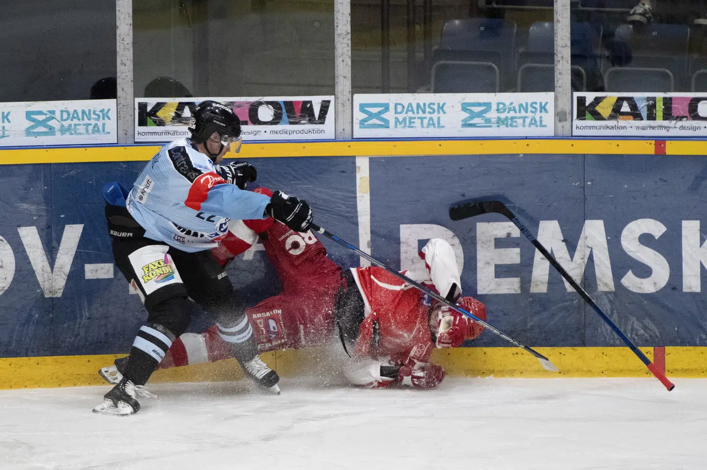 Ishockey kvartfinale 2. kamp mellem Rødovre Mighty Bulls og SønderjyskE, søndag den 10. marts 2019 i Rødovre. (Foto: THOMAS SJØRUP/Ritzau Scanpix) Thomas Sjørup/Ritzau Scanpix