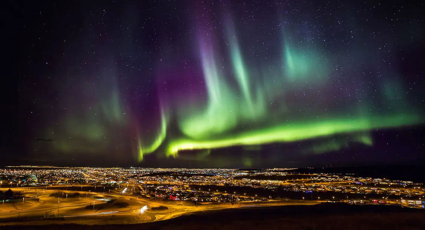 Nordlys over Reykjavik er en stor oplevelse hele vinteren.