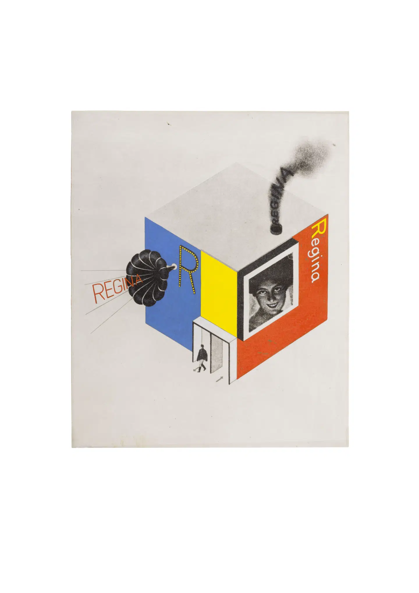 Herbert Bayer står bag dette stykke design til en multimedieudstilling i 1924. Estate Eckhard Neumann, Collection Freese.