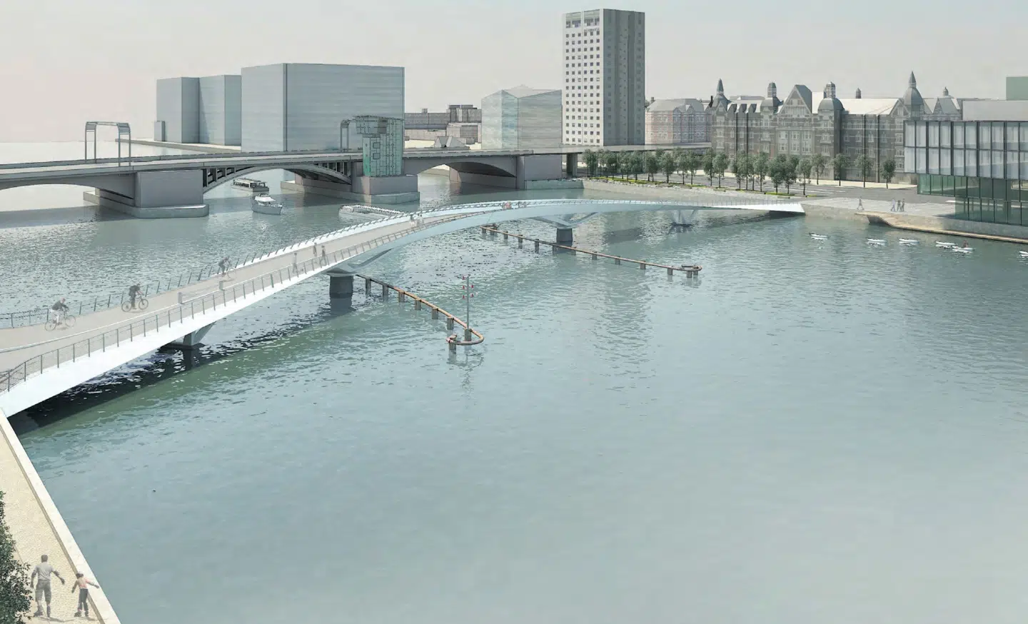 Lille Langebro som den kommer til at fremstå, når den åbner til efteråret.