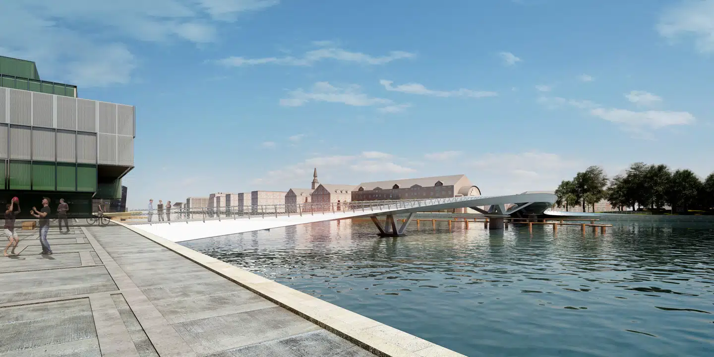 Pladsen foran BLOX, hvor blandt andet Dansk Arkitektur Center holder til, bliver forbundet med den anden side af vandet.