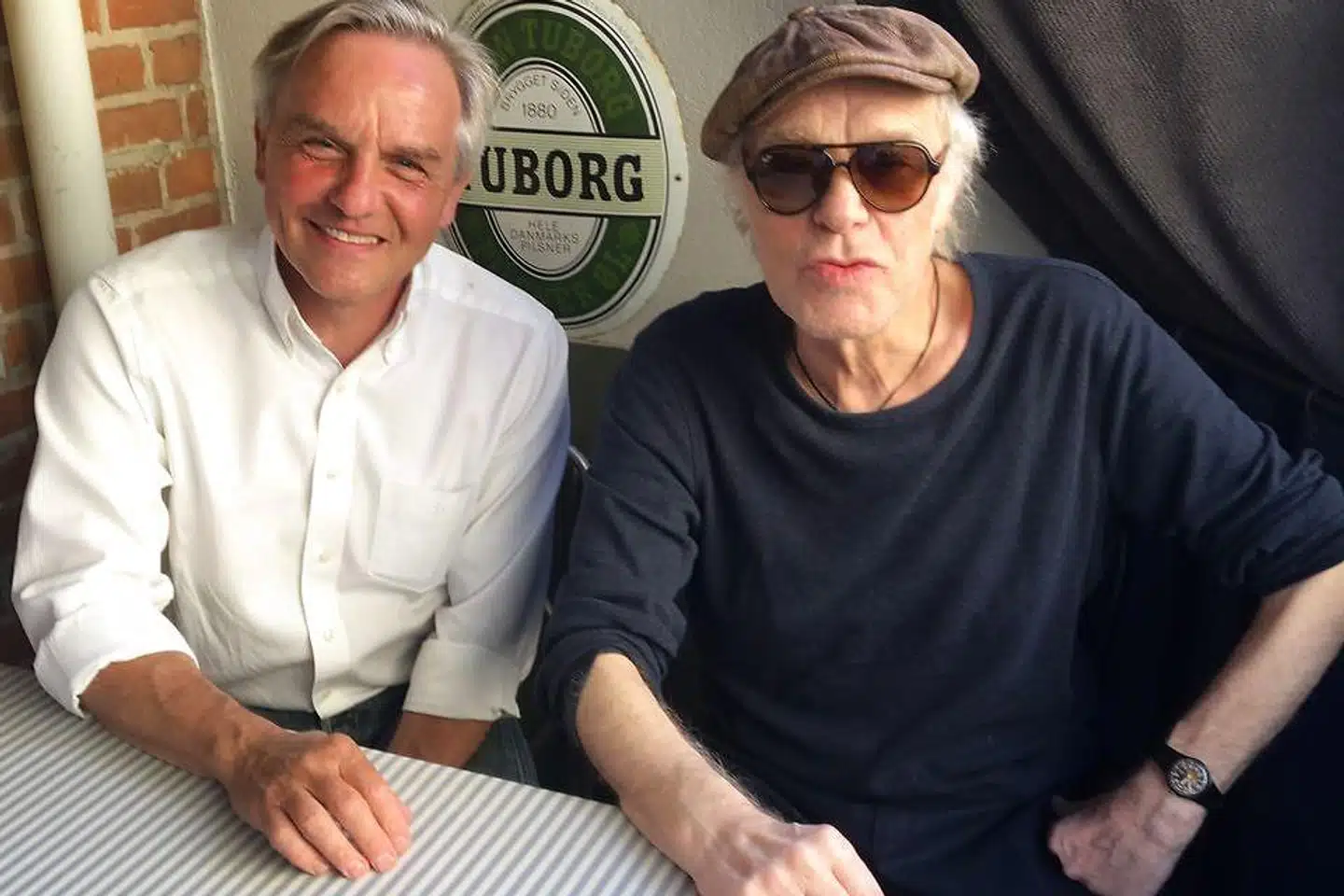 Kim Larsen og Jens Andersen nåede at mødes syv gange i Larsens hjem i Odense, før sangskriveren døde 30. september 2018.