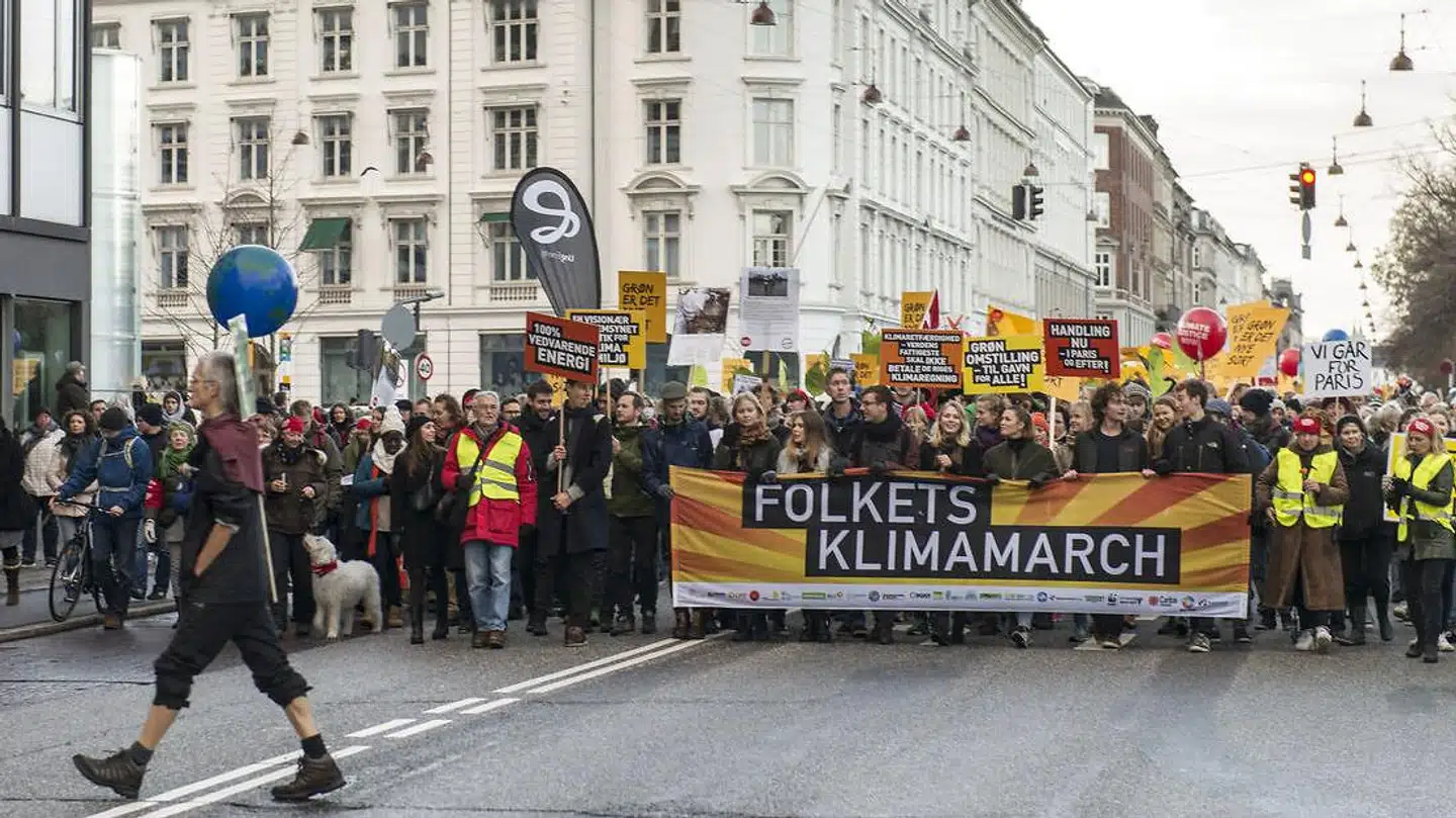 Klimademonstration i København søndag 29. november 2015 forud for COP21 i Paris. Arkivfoto.