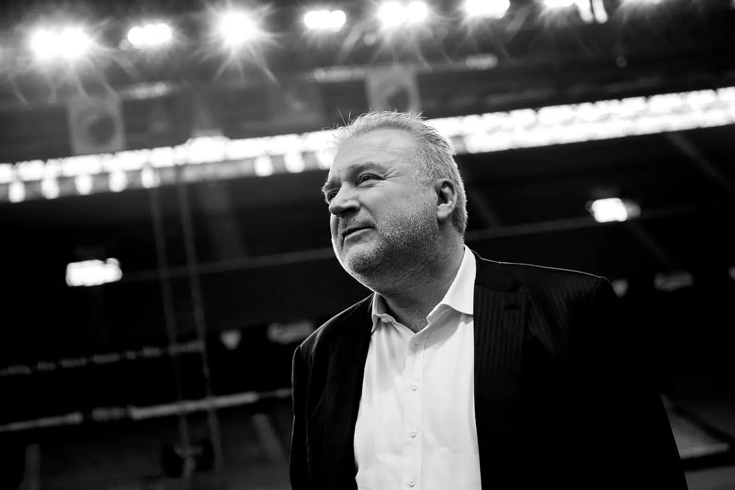 Pressemøde med Lars Seier om hans køb af aktier i Parken.