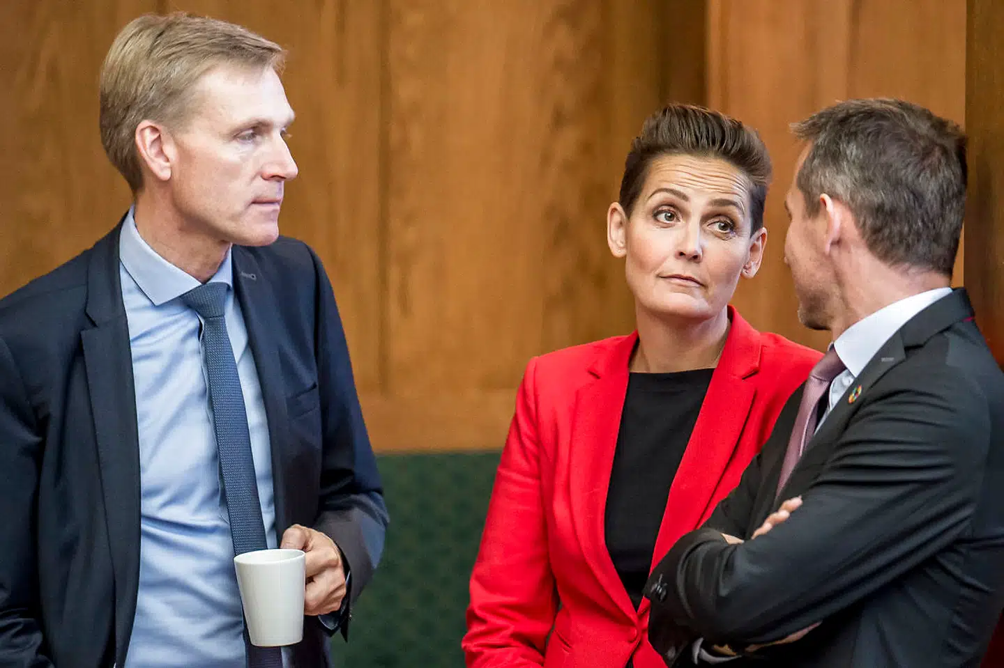 Kristian Thulesen Dahl (DF), Pia Olsen Dyhr (SF) og Kristian Jensen (V) under åbningsdebatten i Folketinget på Christiansborg i København, torsdag den 4. oktober 2018.. (Foto: Mads Claus Rasmussen/Ritzau Scanpix)