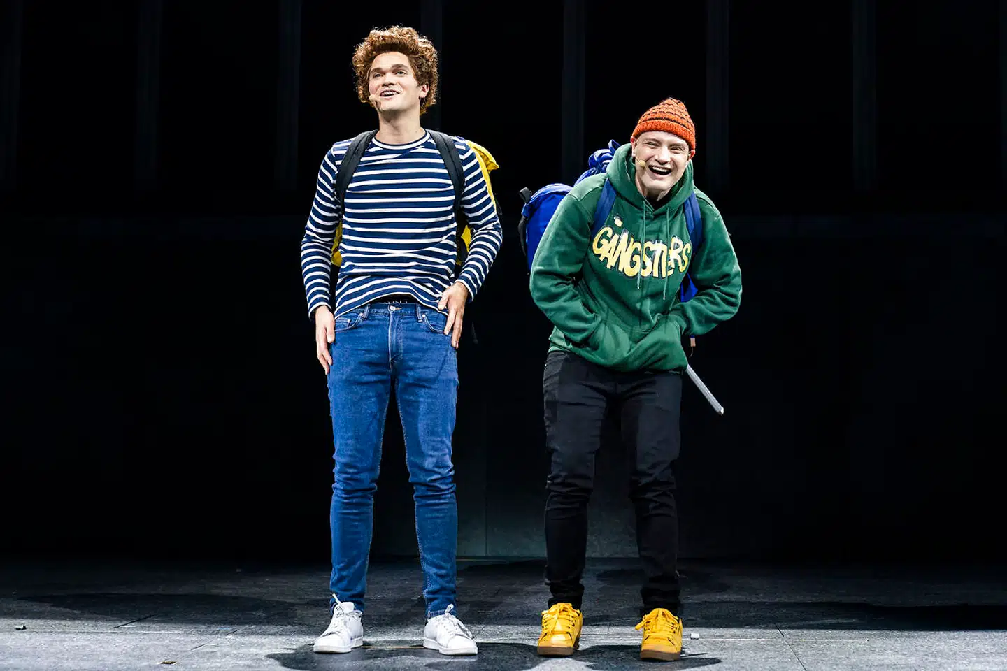 Ruben Søltoft som Terkel og bedstevennen Jason, spillet af Clemens, som også har skrevet musicalens manuskript og dele af musikken.