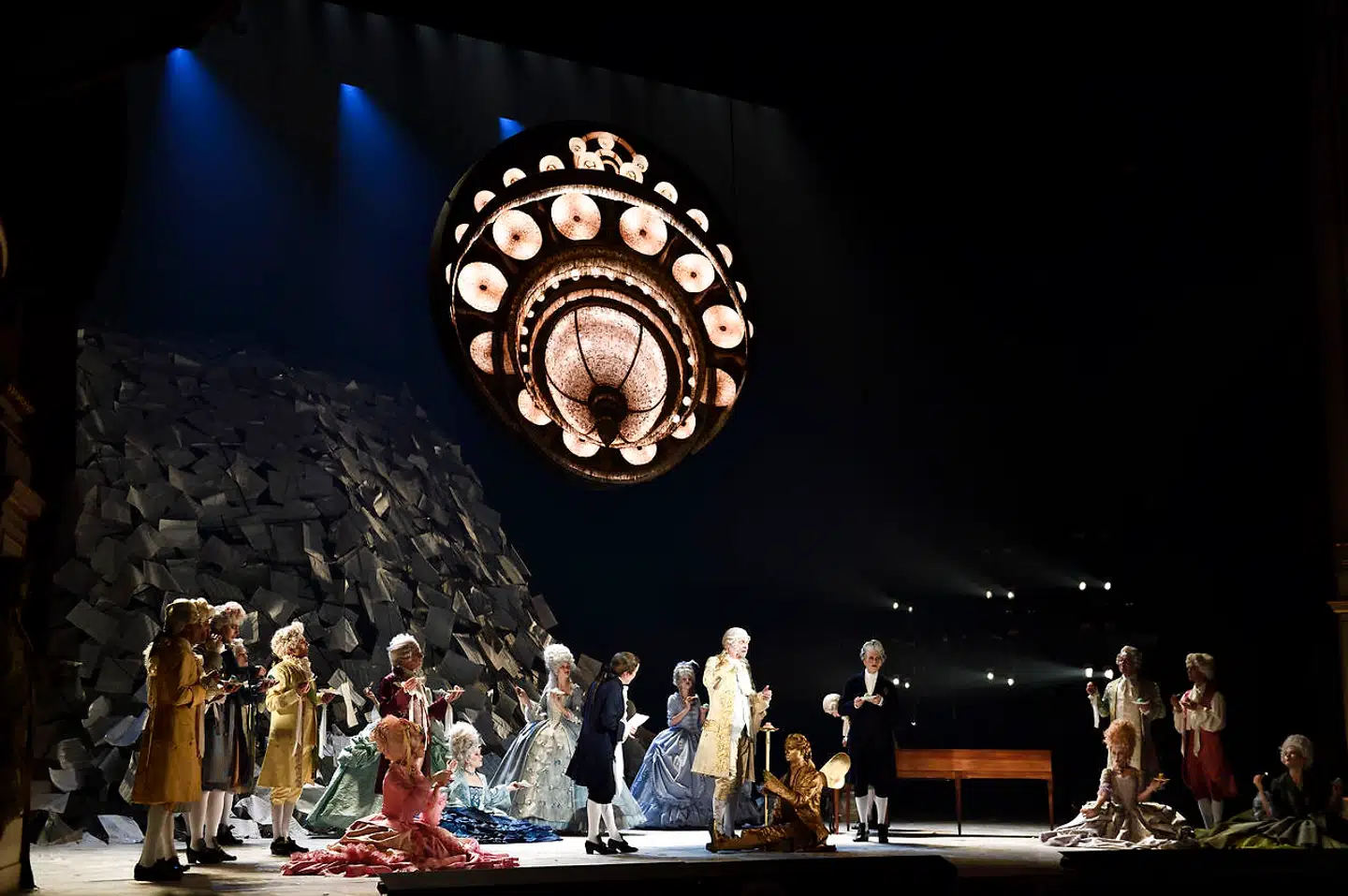 Prøver på skuespillet Amadeus på Det Kongelige Teaters Gamle Scene i København lørdag den 12. januar 2019. Amadeus er instrueret af Kasper Holten og har premiere den 18. januar. . (Foto: Tariq Mikkel Khan/Ritzau Scanpix)