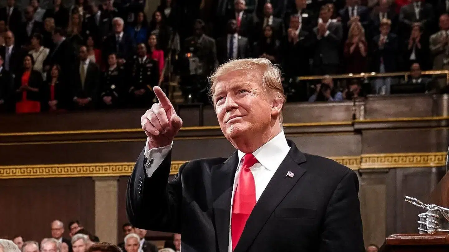 Præsident Donald Trump under den store årlige tale om nationens tilstand, State of the Union-talen, 5. februar 2019.