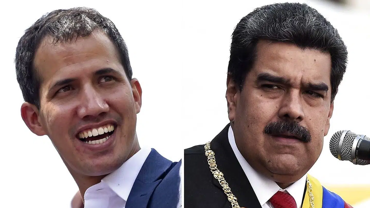Venezuelas oppositionsleder, formand for Nationalforsamlingen Juan Guaidó (t.v.), har udfordret præsident Nicolás Maduro og hans såkaldt bolivariske revolution.