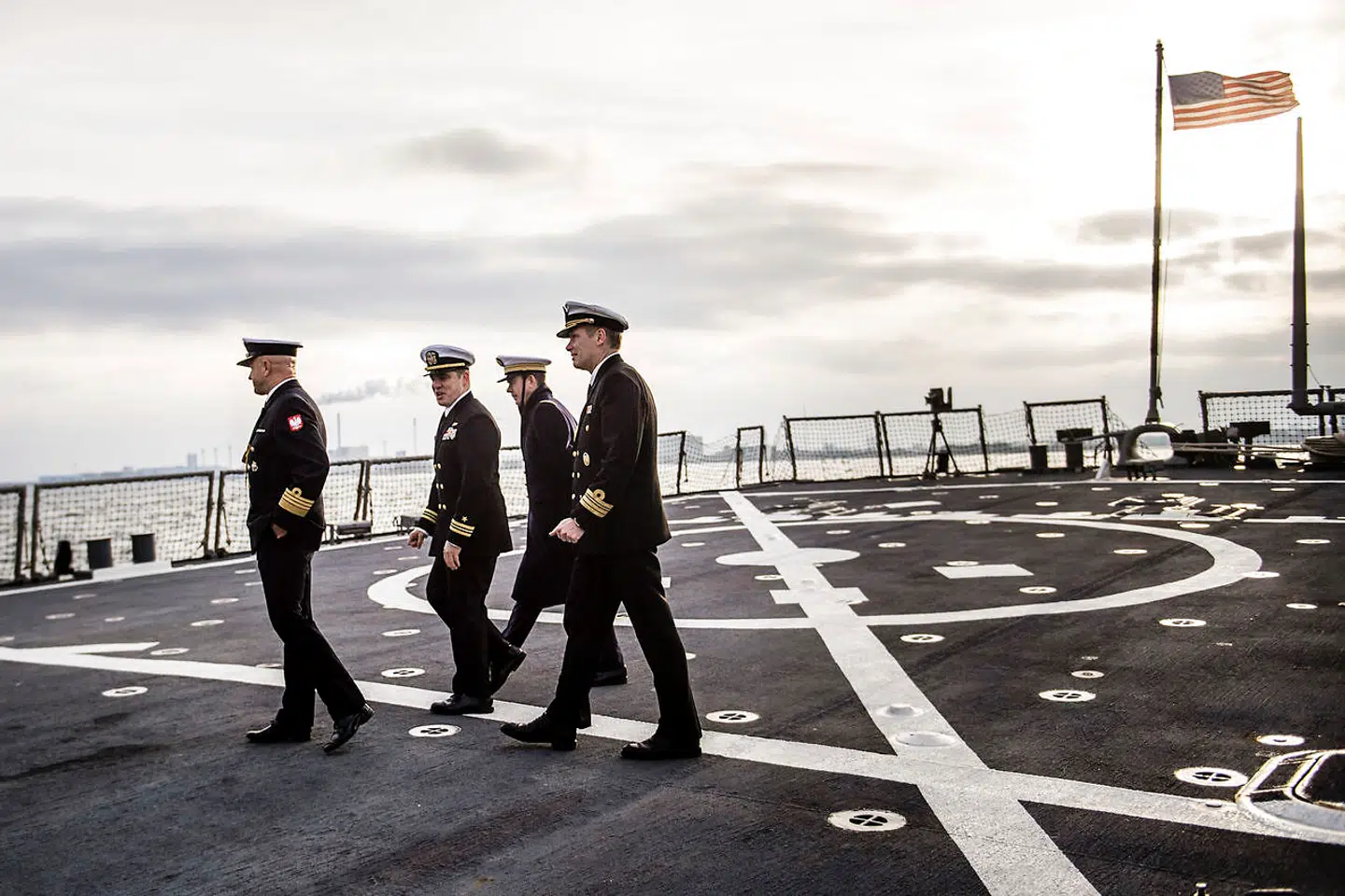 Ombord på krigsskibet USS Porter, som ligger ved kaj i Nordhavnen i København.