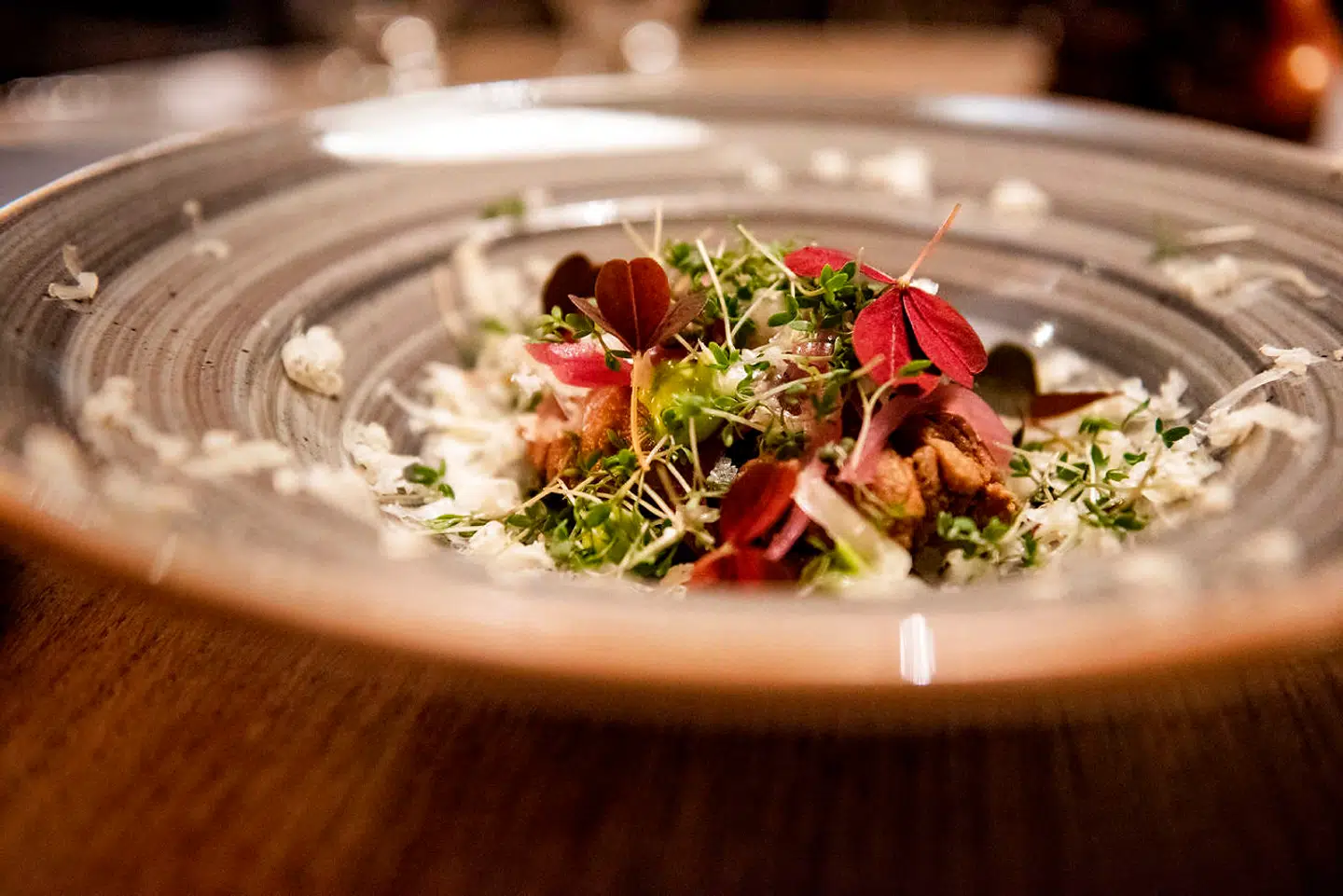 Stegte brisler med svampecreme.