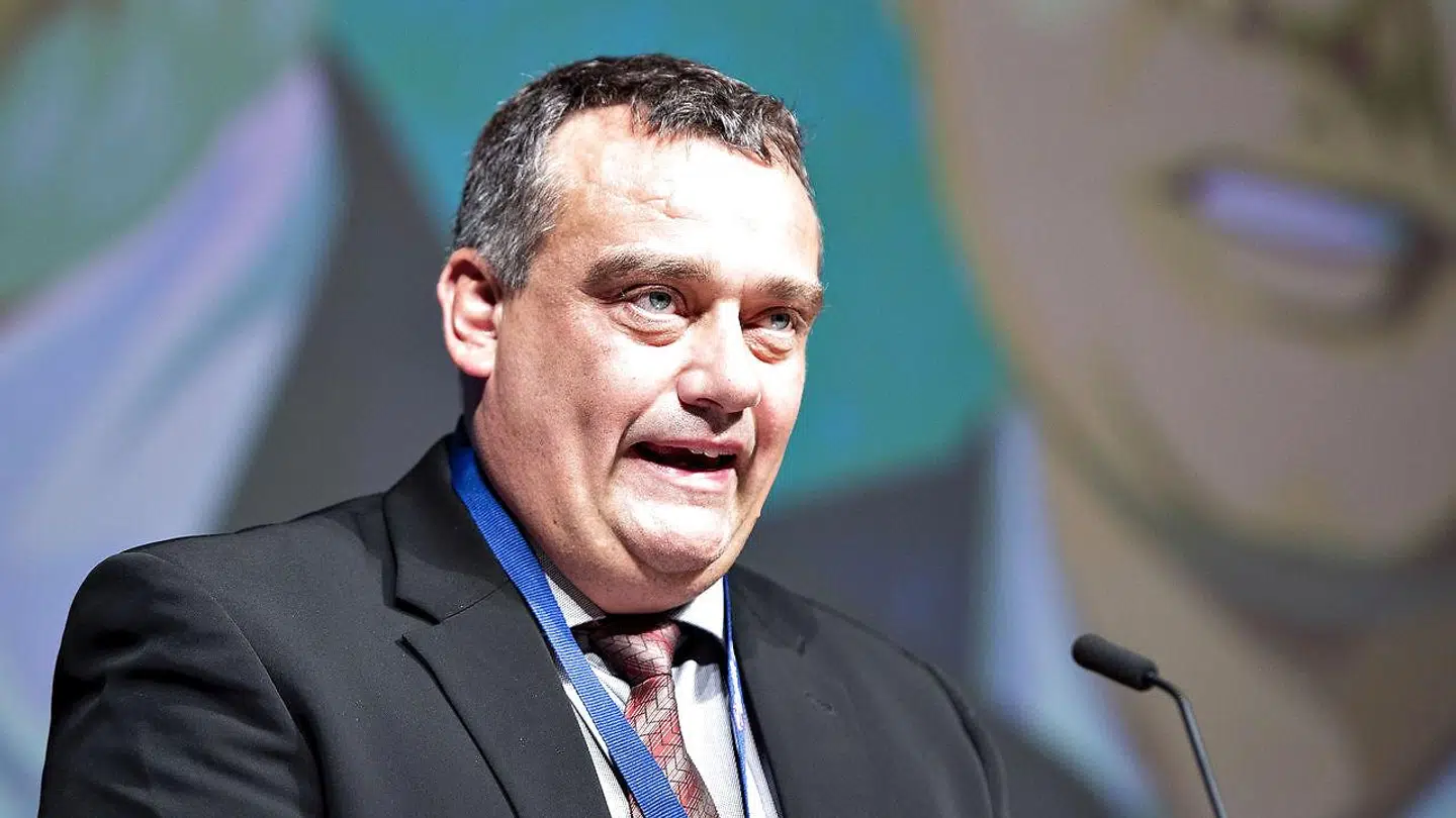 Jørn Dohrmann, medlem Europa-Parlamentet for DF, taler ved DF's Årsmøde der startede i Herning Kongrescenter, lørdag den 15. september 2018 .. (Foto: Henning Bagger/Ritzau Scanpix)