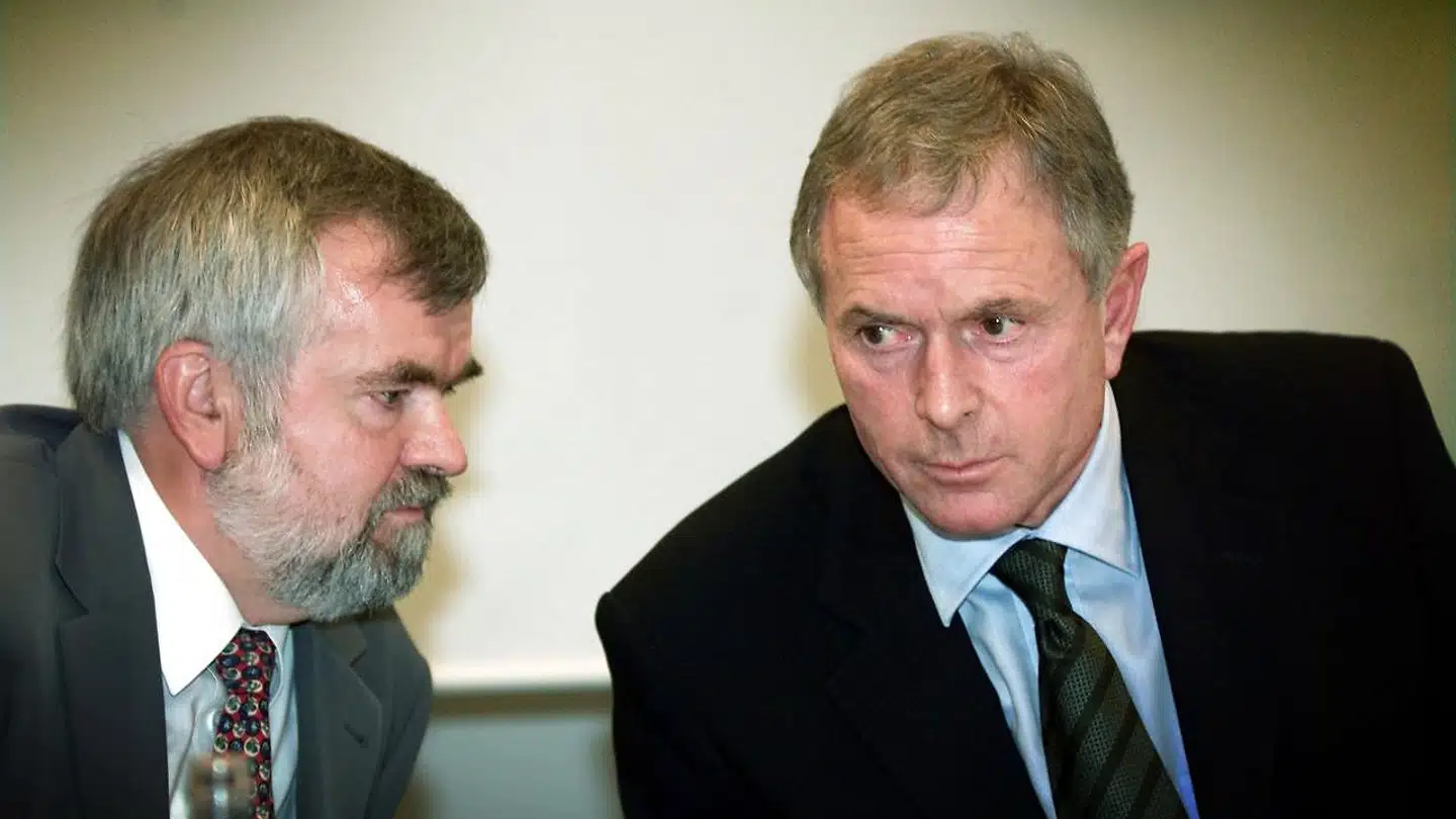 Leif Tullberg (tv.) og Kurt Larsen, som de så ud, da de overtog DFDS DanTransport i 2000.