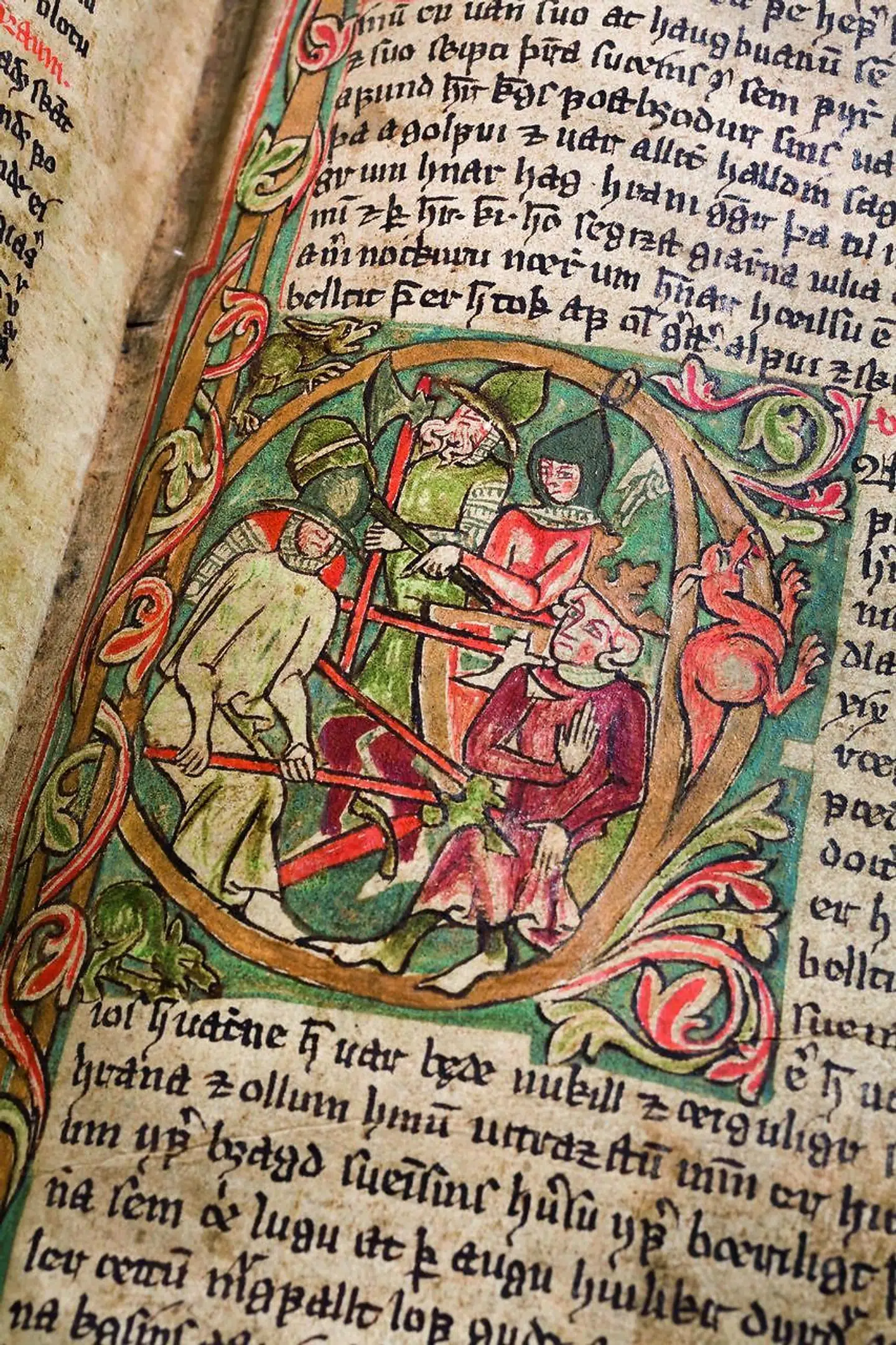 Færingesagaen er sagafortællinger skrevet på Island om Færøernes tidlige vikingehistorie. Store dele af Færingesagaen er taget fra Flatøbogen, der er en af de vigtigste islandske manuskripter om nordisk middelalder. Bogen fortæller dramatisk om konger og stormænd, men også om almindelige mennesker.Illustration fra bogen.