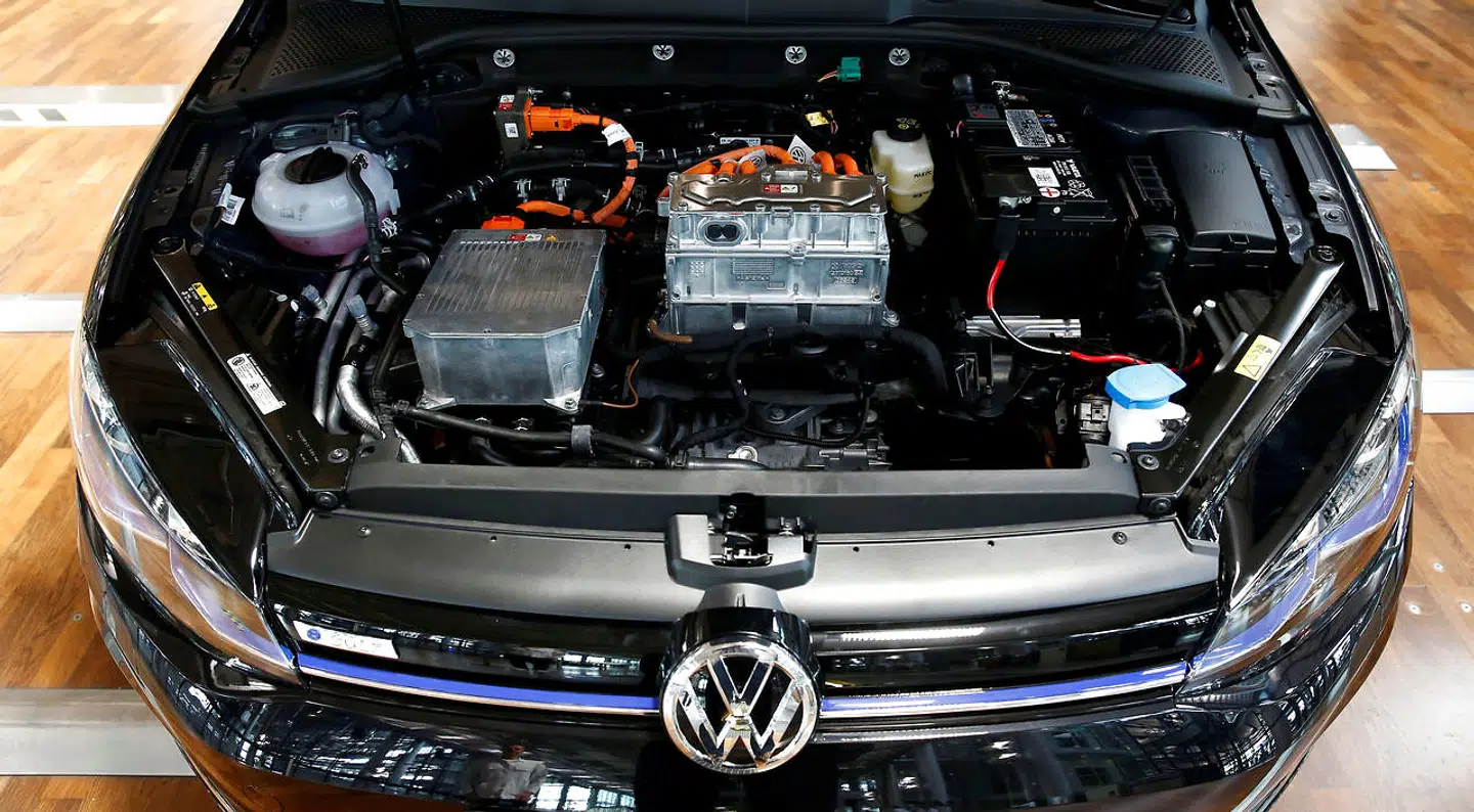 Sådan ser elmotoren i den nye generation af VW Golf ud.