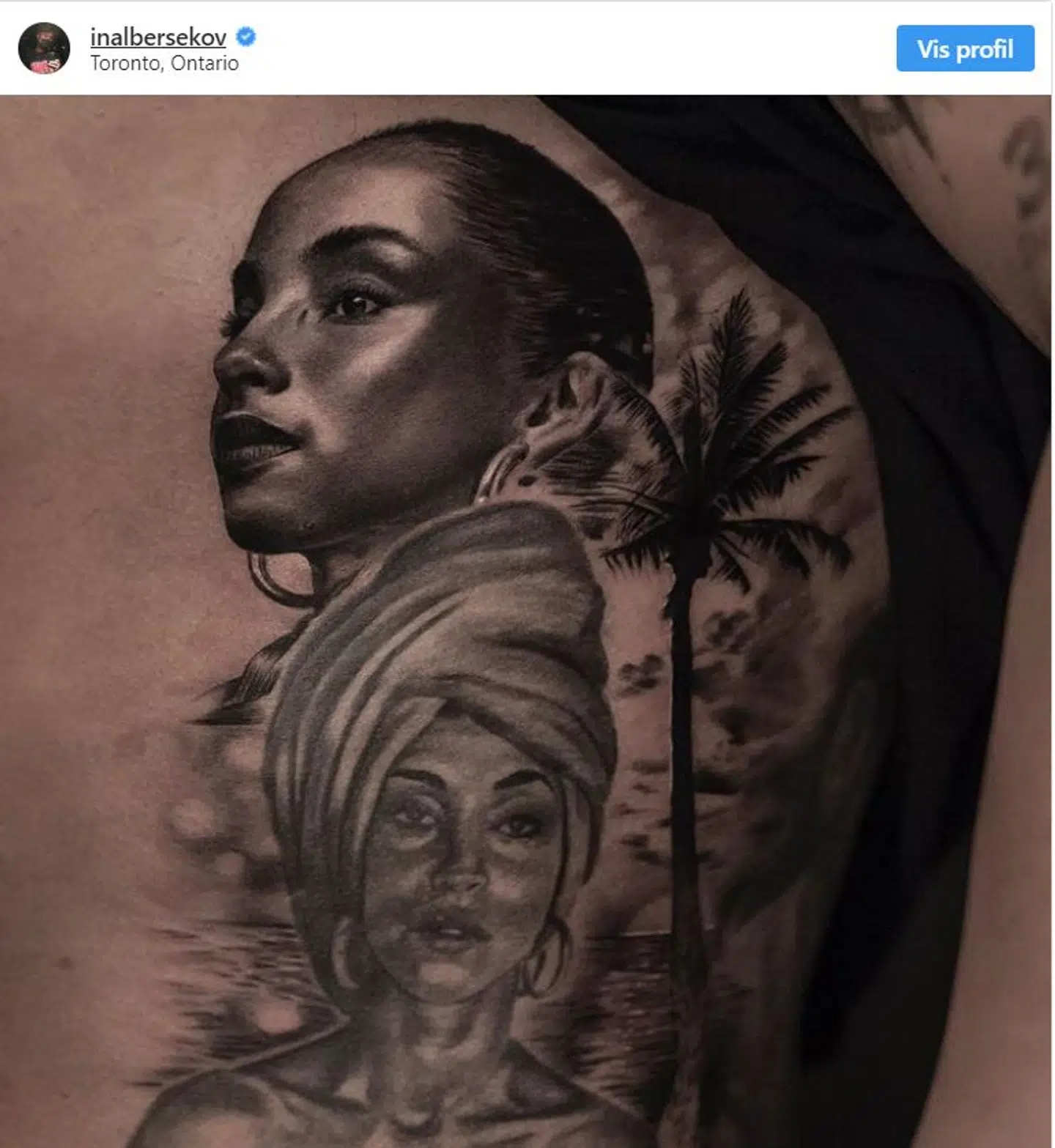 Rapperen Drake er så stor fan af Sadé, at han har to tatoveringer af hende på sin krop.